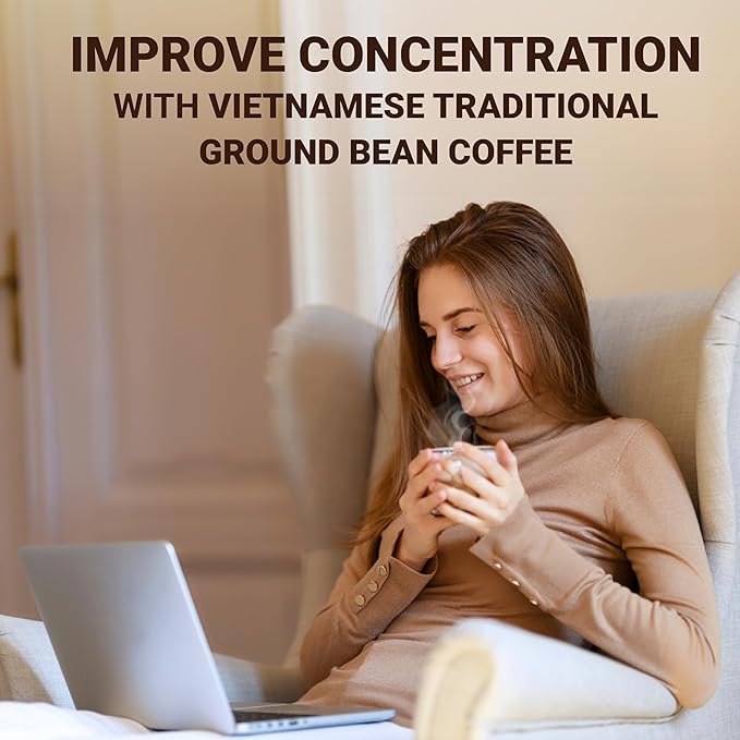 doanhdang - 17 Oz Traditonal Vietnamese Coffee Blend, Arabica, Robusta, Culi with Caramel Ground