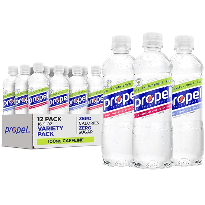 Propel Energy Boost Zero Calorie Flavored Water With Electrolytes and Caffeine, 3 Flavor Variety