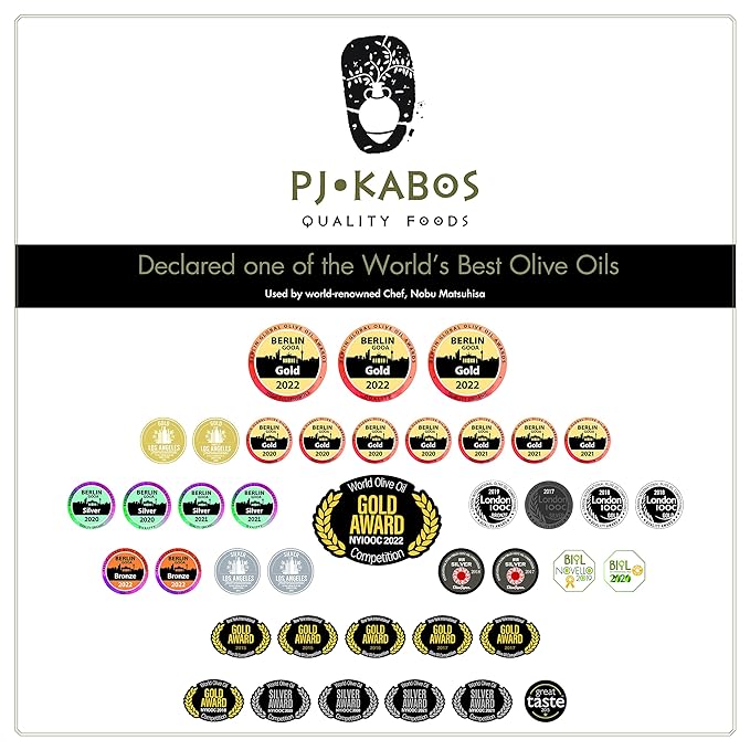 P.J. KABOS 2024/25 Harvest, High Phenolic (450+mg/kg), Premium Greek Extra Virgin Olive Oil
