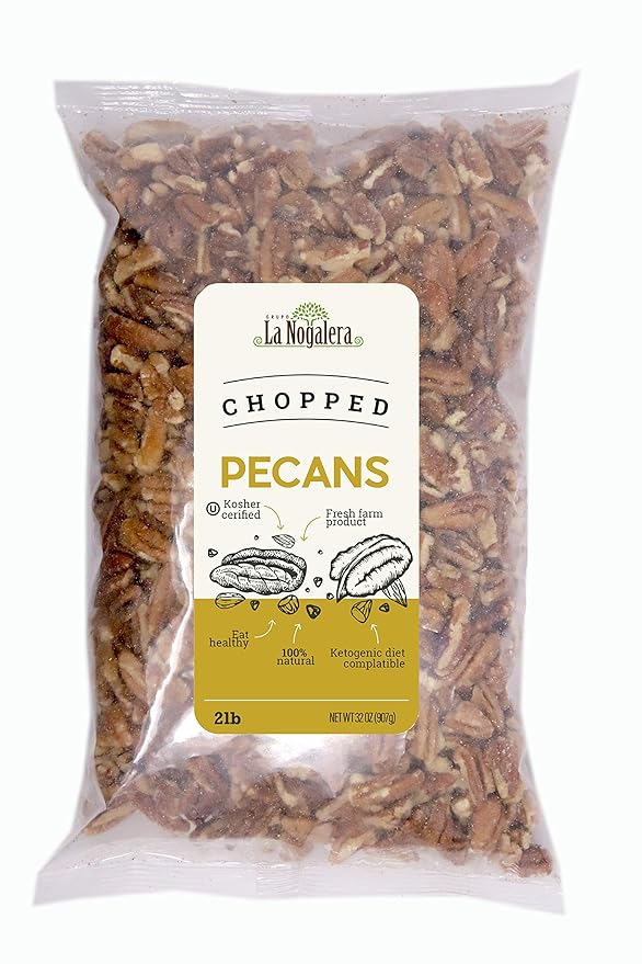 La Nogalera - 2 lbs Chopped shelled pecans. Raw pecan nuts that compare to organic, NO SHELL