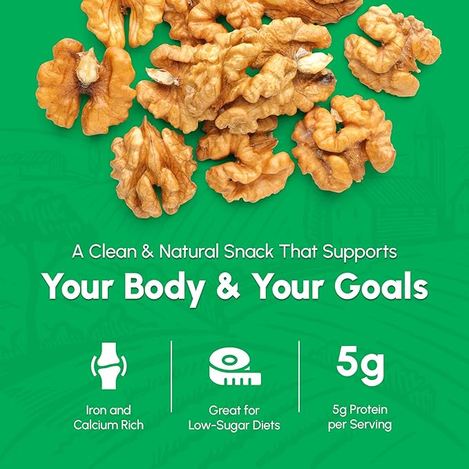 California Raw Walnuts- 4 Pounds, Resealable Package-Fresh, No Shell, Unsalted-All Natural Dry