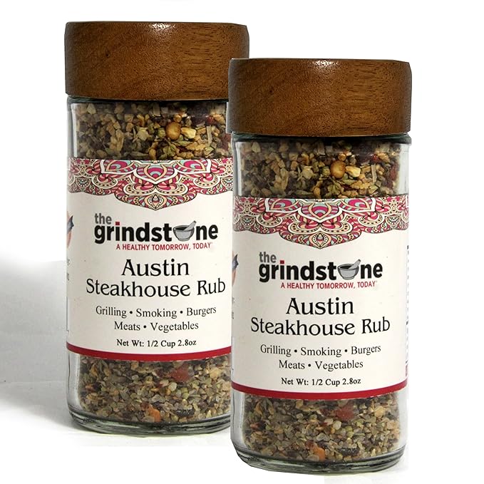 The Grindstone, Austin Steak Rub, Salt-Free dry rub for steaks, tacos, burgers, veggie burgers