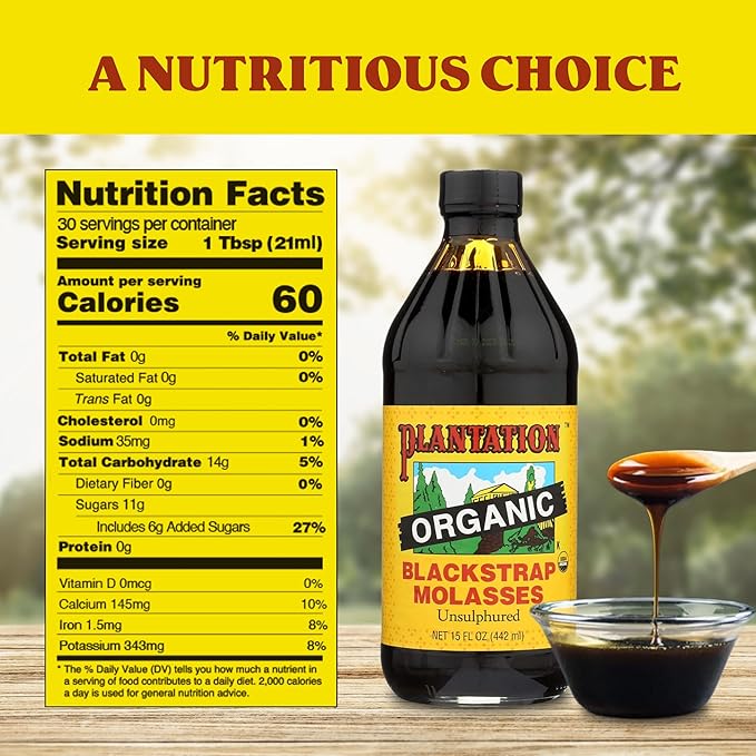 Plantation Organic Blackstrap Molasses, 15 oz (1)