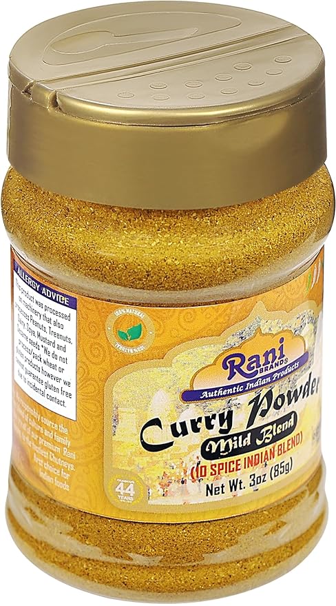 Rani Curry Powder Mild (10-Spice Authentic Indian Blend) 3oz (85g) PET Jar ~ All Natural |