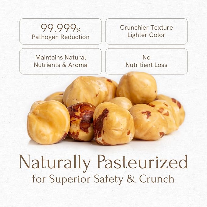 Snackathon Roasted Oregon Hazelnuts, Unsalted, Dry Roasted, Whole Filberts, Premium Natural Nuts
