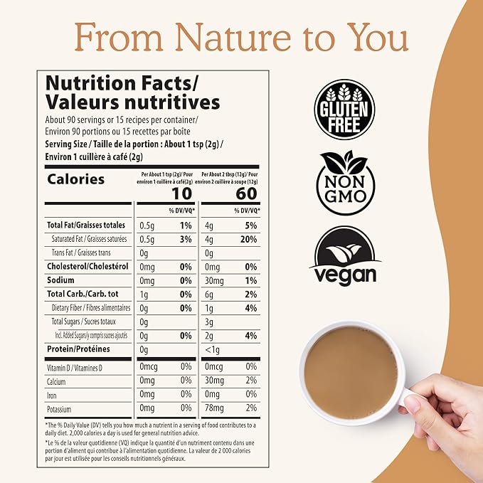 Real Mushrooms Functional Coconut Creamer with Reishi, Lucuma & Ceylon Cinnamon ??Organic
