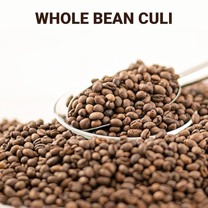 doanhdang - 17 Oz Premium Culi Whole Bean Coffee, 100% Culi Peaberry Medium Roast, Rich Flavor for