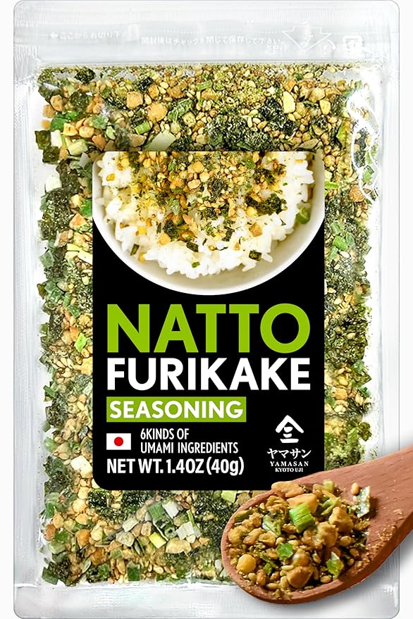 YAMASAN KYOTO UJI Japanese Natto Furikake Seasoning, Super Food Natto, Freeze-Dried Natto,6 Kinds