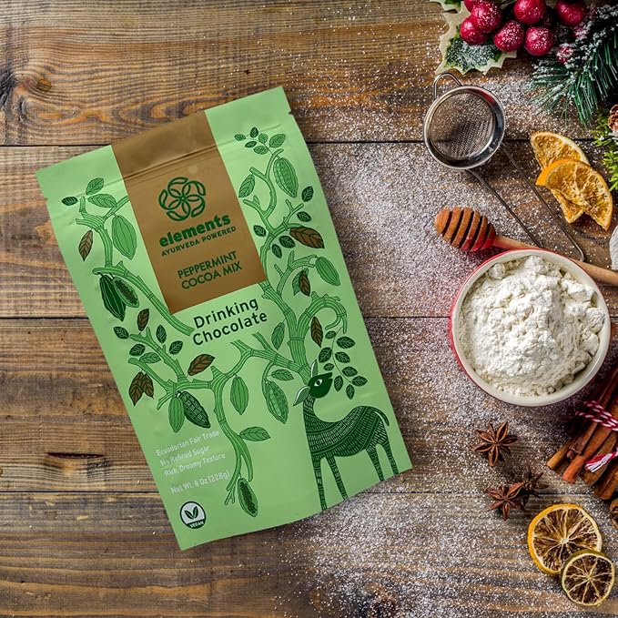 Elements Peppermint Hot Chocolate - All-Natural, Handmade Hot Chocolate Mix - Heavy Metal Tested