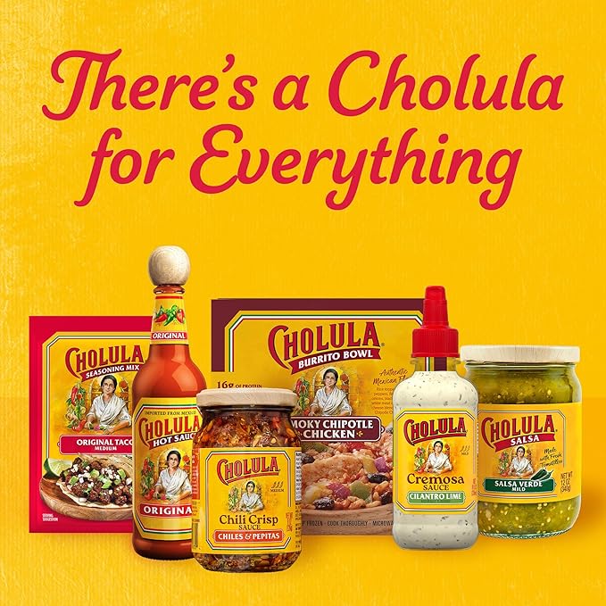 Cholula Chili Crisp Sauce, Chiles & Pepitas, Crunchy Topping for Tacos, Tostadas, Eggs, Pizza and More, 8 oz
