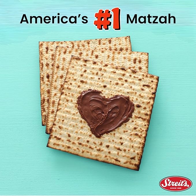 Streit's Lightly Salted Matzo - America's #1 Matzah, Thin & Crispy, Non-GMO, Low Fat, Vegan, Nut