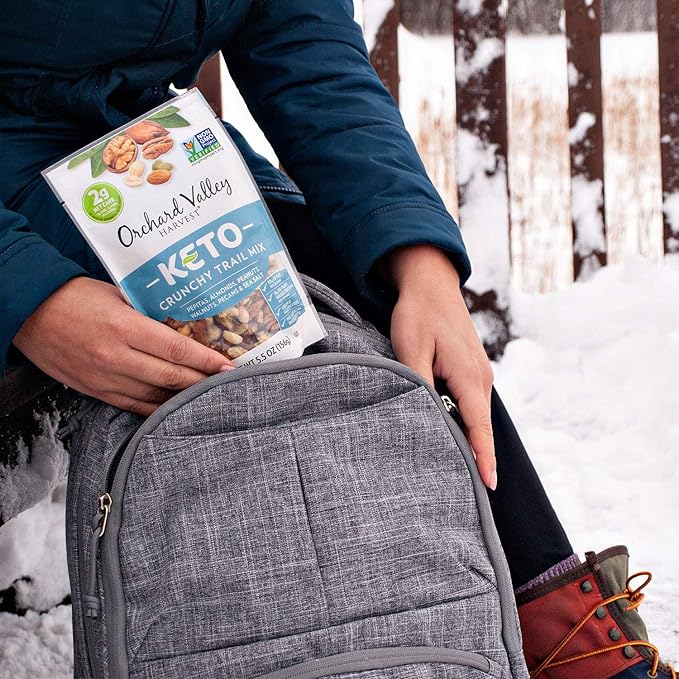 Orchard Valley Harvest Keto Crunchy Trail Mix, 5.5 Ounces (Pack of 6), Pepitas, Almonds, Peanuts