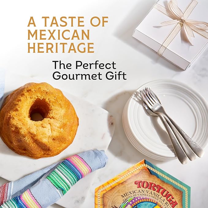 TORTUGA Mexican Vanilla Rum Cake - 16 oz - The Premium Treat for Gift Baskets, Parties and