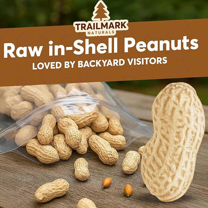 3 LB - Raw Peanuts For Squirrels, Raw In Shell Peanuts For Birds and Wildlife- Squirrel Food, Wild