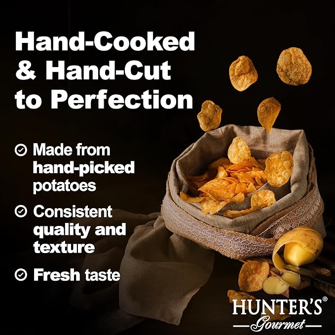 Hunter's Gourmet Premium Truffle Chips | No Artificial Colors or Preservatives | Hand-Cooked | Made
