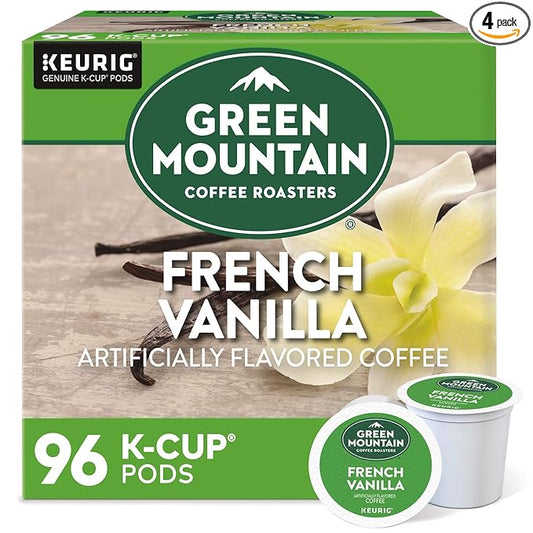 Green Mountain Coffee Roasters French Vanilla Coffee, Keurig Single-Serve K-Cup pods, Light Roast