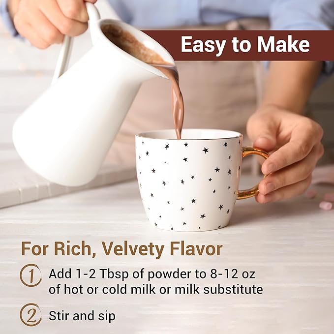 MilkBoy Gluten Free Hot Chocolate Mix for Cold or Hot Cocoa - Kosher, Vegan, Gourmet Swiss
