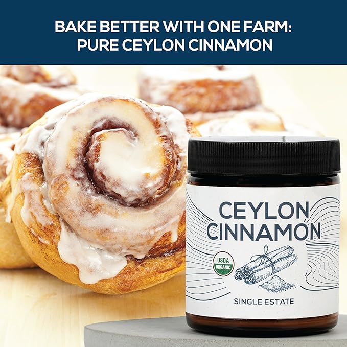 Organic Ceylon Cinnamon, Single Estate, Freshly Ground Premium Sri Lanka Cinnamon, Non-GMO