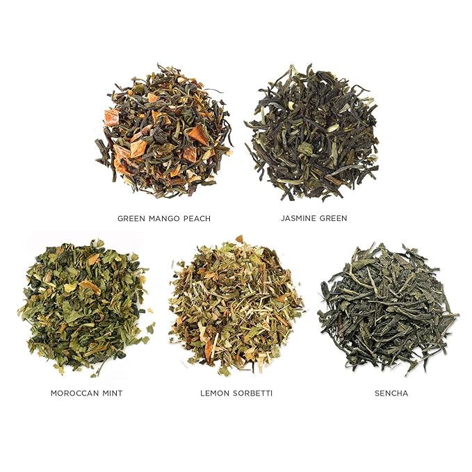 Tea Forte Green Tea Assortment Single Steeps Loose Leaf Premium Tea Gift Set Sampler, 15 Count 3 of