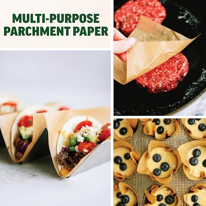 Zenlogy 6x6 Parchment Paper Squares (200 sheets) - Unbleached, Non-stick, Pre-cut Parchment Paper