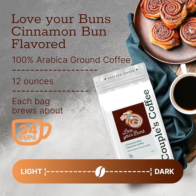 Couple?™s Coffee Ground Coffee | Gives Back to Military Families | Love Your Buns | Medium Roast