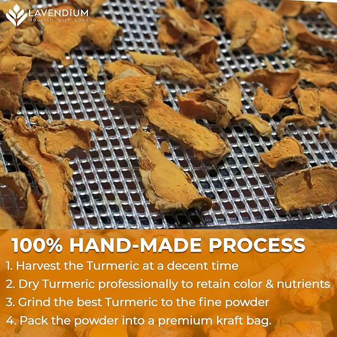 20oz (1.25 lbs) Turmeric Powder, 100% Natural & Pure, Ground, Seasoning Root Powder, No Additives