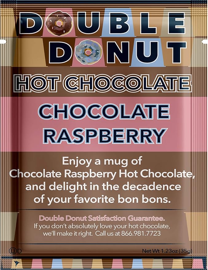 Double Donut Flavored Hot Chocolate, Raspberry Hot Chocolate, Hot Chocolate Packets, Hot Cocoa Mix