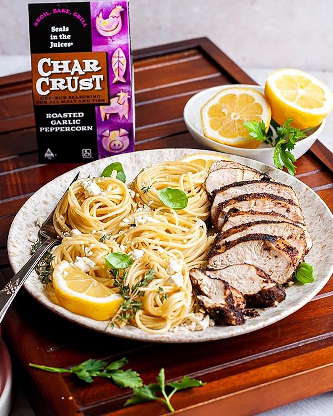 Char Crust Dry-Rub Seasonings Roasted Garlic Peppercorn | All-in-one seasonings | Perfect for
