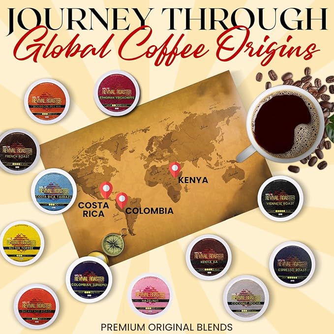 InfuSio Coffee Pods Variety Pack – 96 Count, 12 Crafted Medium & Dark Roast Blends and