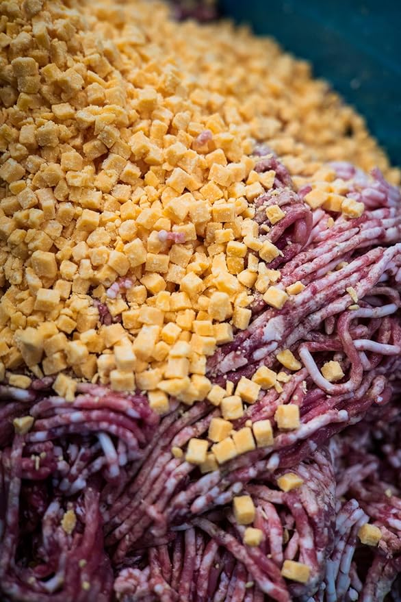Bearded Butchers High-Temp Cheddar Cheese 2.5 lbs ??Shelf-Stable 1/4" Cubes for Up to 25 lbs of