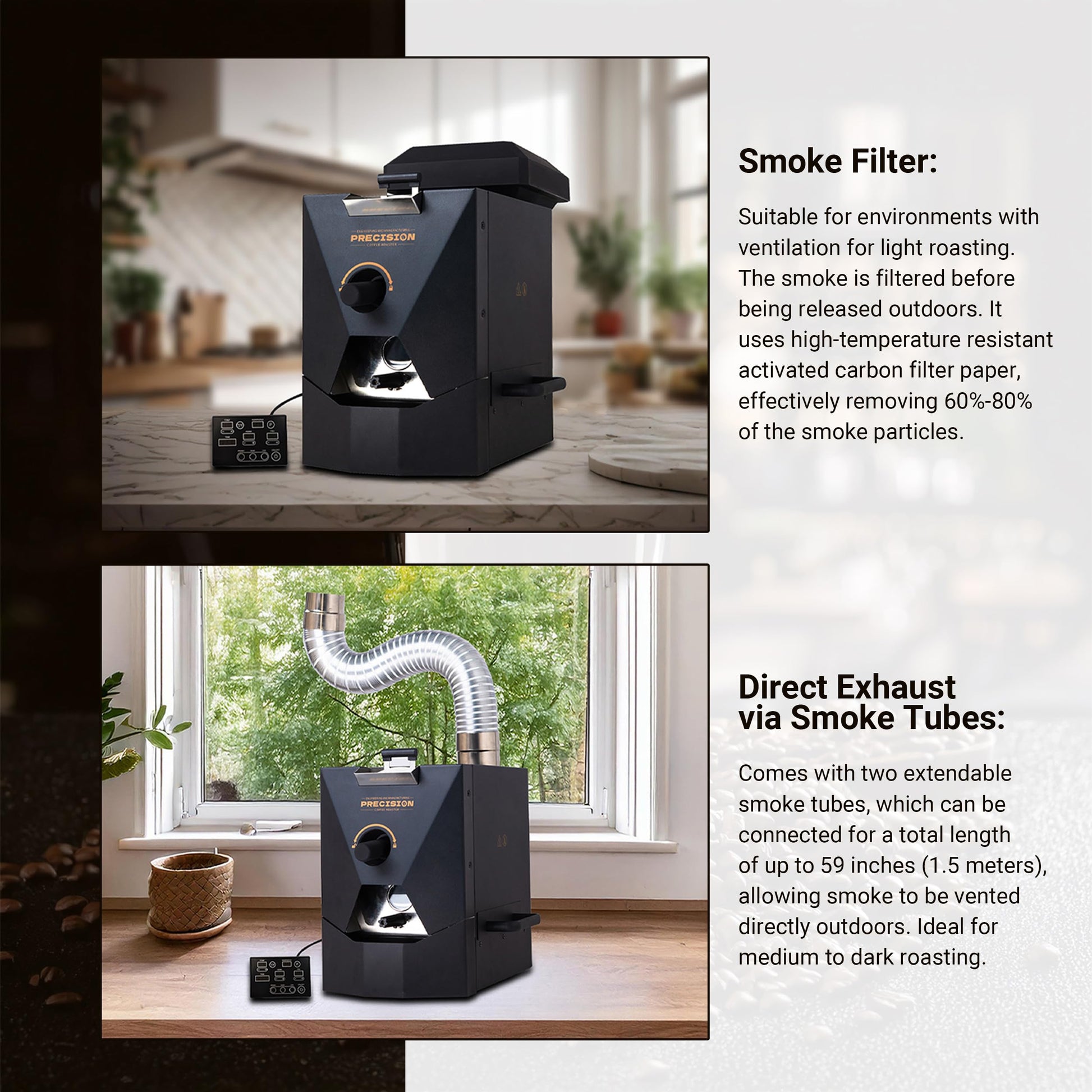 1Pound Electric Coffee Roaster for Home Use, Automatic Roasting And Easy Operation, With A Smoke