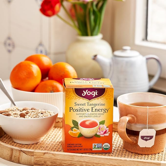 Yogi Tea - Morning Energy Variety Pack (3 Pack) Includes Peach Bergamot Bright Day, Sweet Tangerine
