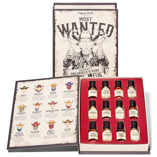 Thoughtfully Western BBQ Sauce & Rub Set, 12 Pieces