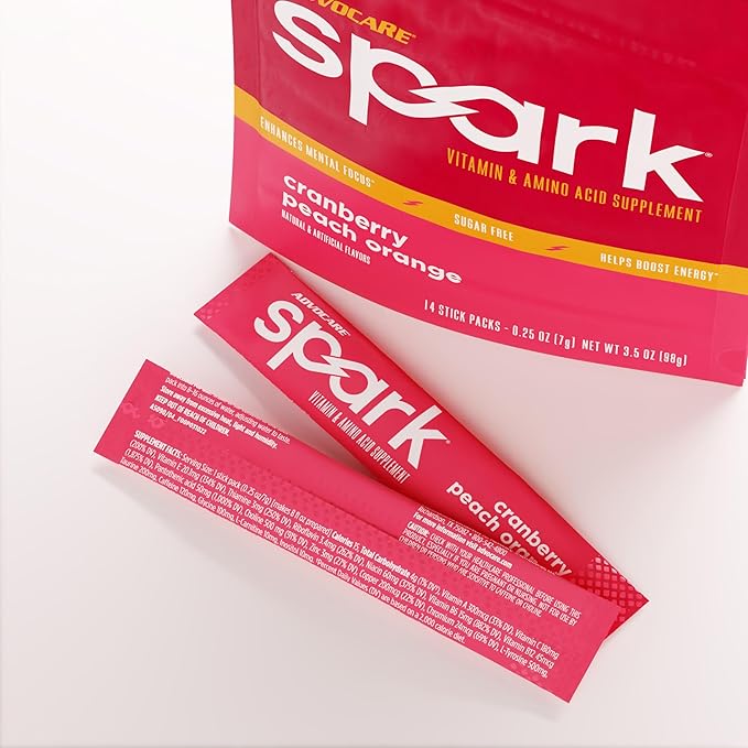 AdvoCare Spark Vitamin & Amino Acid Supplement - Focus & Energy Drink Powder Mix with Vitamin A