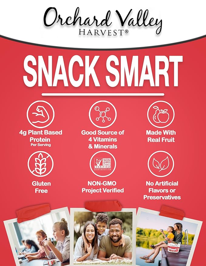 Orchard Valley Harvest Heart Healthy Blend, 1 Ounce Bags (Pack of 15), Almonds, Cranberries