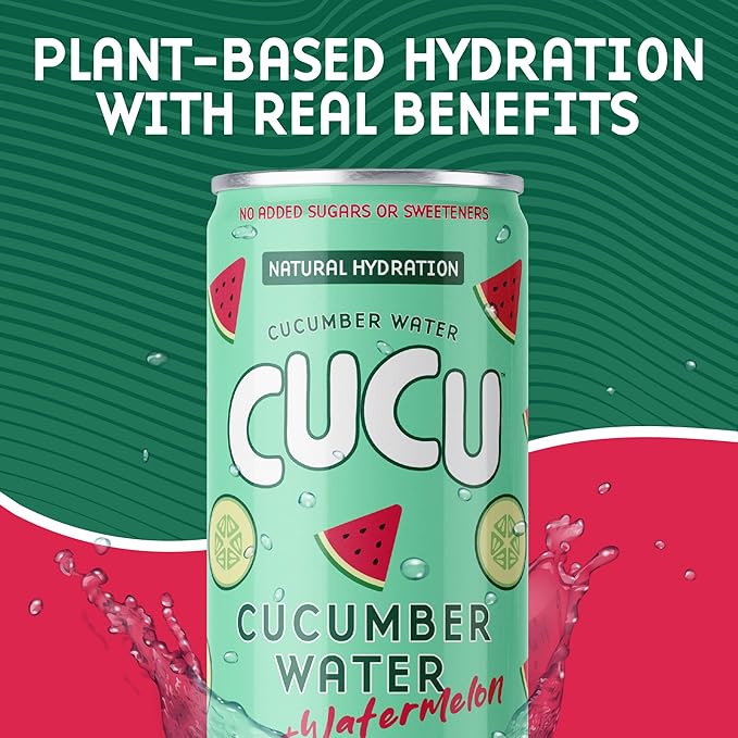 CUCU Cucumber Water + Watermelon Water ??Natural Hydration from Cucumbers with Vitamin C
