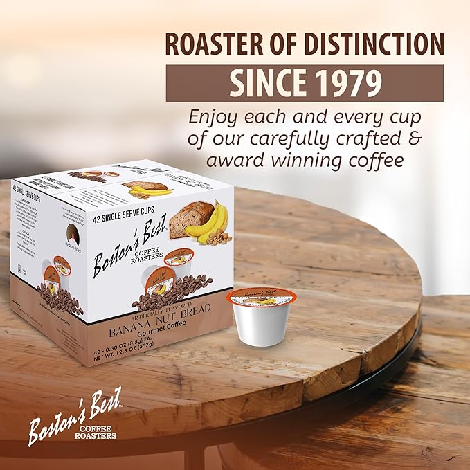 Boston’s Best - Banana Nut Bread Flavored Delicious Gourmet Coffee Compatible with Keurig Coffee