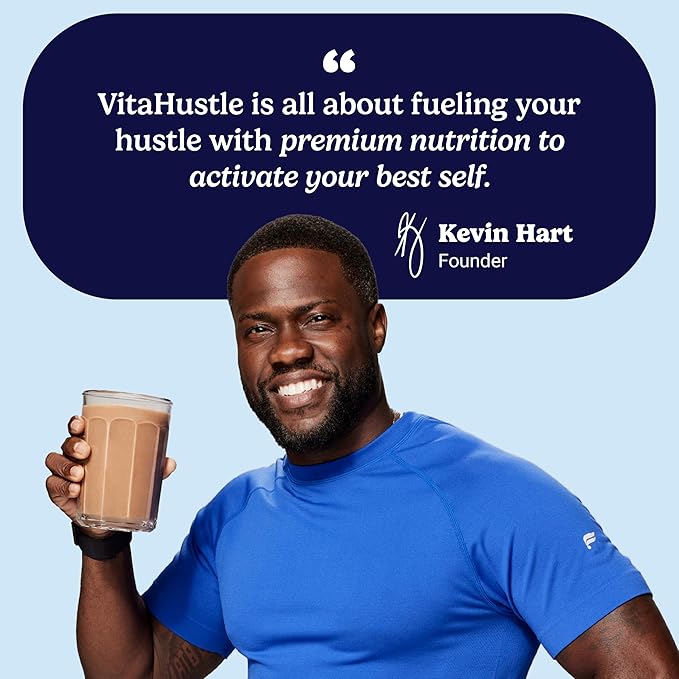 VitaHustle ONE Meal Replacement Shake - Plant Based Protein Powder by Kevin Hart - Vegan, Meal