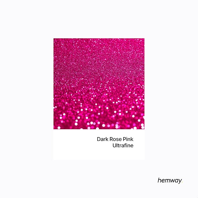 Hemway Premium Glitter Shaker - Dark Rose Pink | 130g Ultrafine Metallic Flake Sequins for Resin &