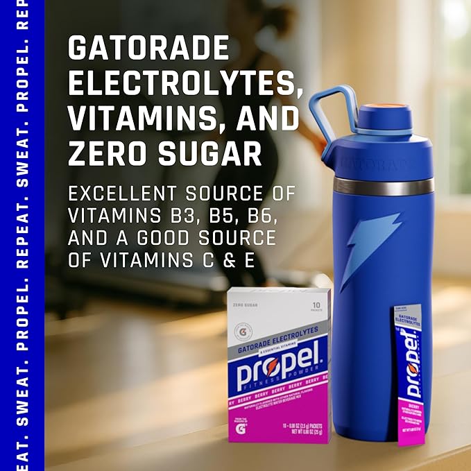 Propel Electrolyte Enhanced Water Drink Mix Powder Packets, Berry, Zero Calorie & Zero Sugar