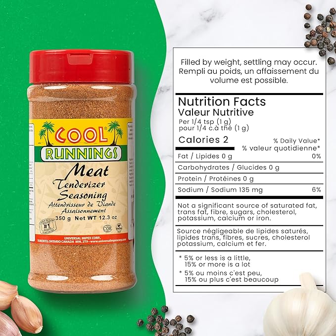 Cool Runnings Meat Tenderizer Seasoning 350g - Perfect Blend for Softening and Marinating Meats