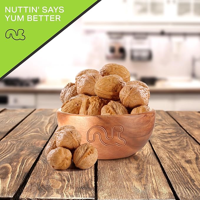 NUT CRAVINGS - Raw Walnuts In Shell, Whole, (16oz - 1 LB) Packed Fresh in Resealable Bag - Nut