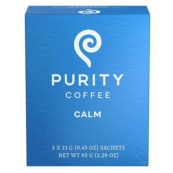 Purity Coffee CALM Decaf Medium Roast Organic Coffee - USDA Certified Organic Specialty Grade