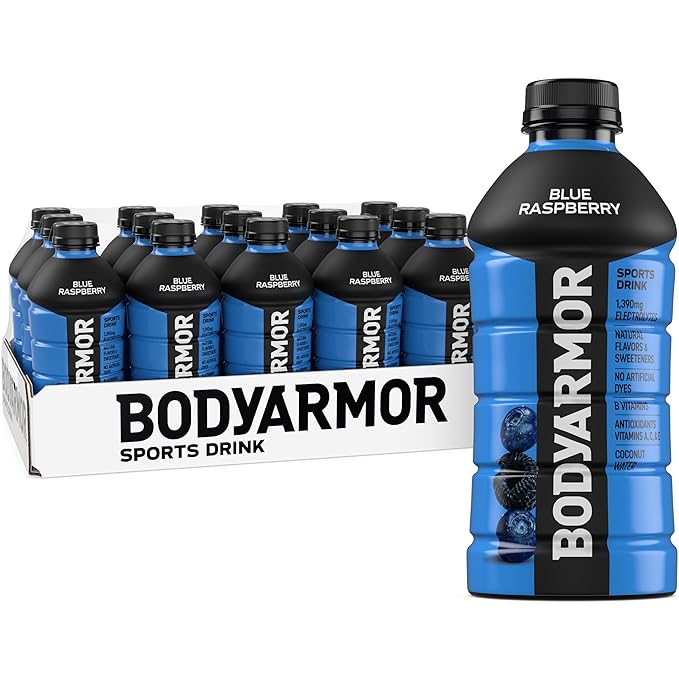 BODYARMOR Sports Drink Sports Beverage, Blue Raspberry, Coconut Water Hydration, Natural Flavors