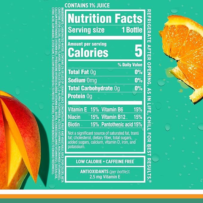 Sparkling Ice, Orange Mango Sparkling Water, Zero Sugar Flavored Water, with Vitamins and