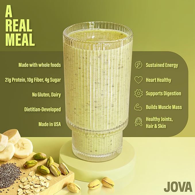 JOVA Pistachio Deliciously Good for You Shake | 22g Protein, 10g Fiber, 4g Sugar (Whole Foods: