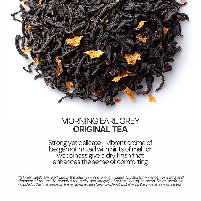 BLOSSOM RITUAL Morning Earl Grey – Loose Leaf Quality – Organic Bergamot Extract – Natural Based