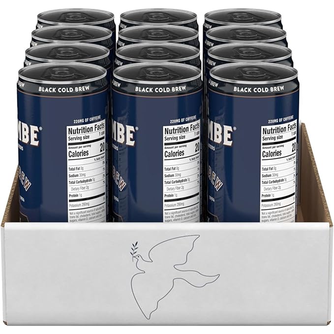 La Colombe Coffee, Cold Brew Black, Unsweetened, 11 fl oz Cans (Pack of 12), Coffeehouse Quality