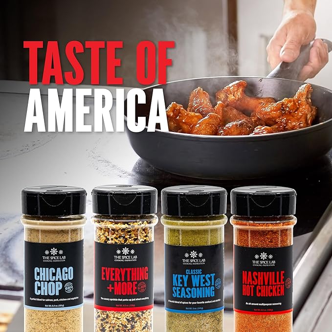 The Spice Lab Taste of America Spices and Seasonings Ultimate Grilling Set - Gift Kit for Cooking