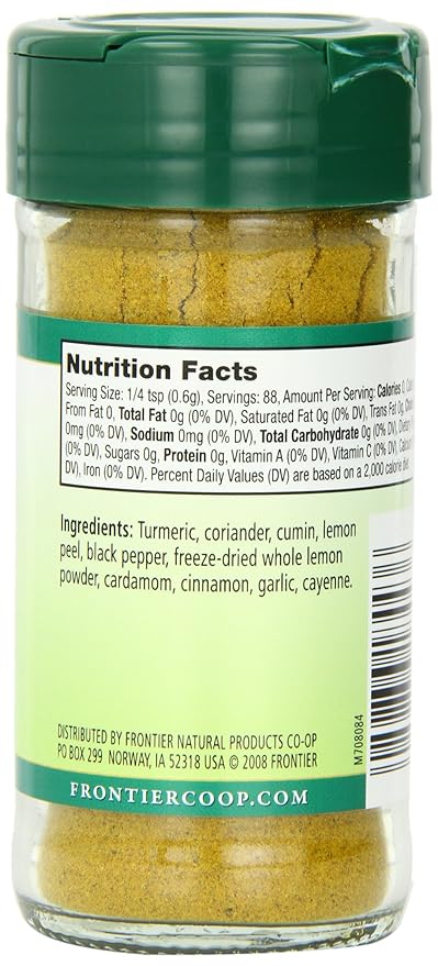 Frontier Co-op Indian Curry Seasoning, 1.87 Ounce Bottle, Complex Flavor with Turmeric, Coriander